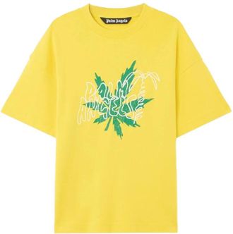 Palm Angels T-shirt - Heren - T-shirts - Geel - M - Tops