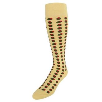 Trafalgar Store Happy Hour Martini Olives Over The Calf Mercerized Cotton Novelty Socks in Yellow at Nordstrom