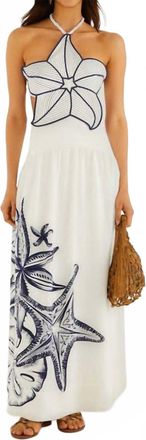 Farm Rio Coast Stars Maxi Dress In Off White