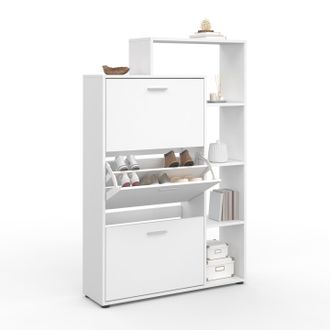 IDMarket Idmarket - Scarpiera A 3 Ante Con Ripiano Bianco