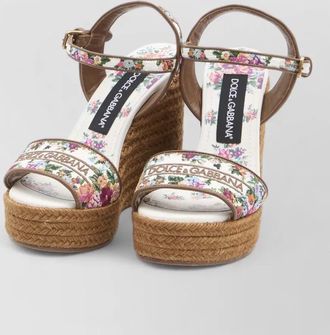 Dolce & Gabbana embroidered platform sandals