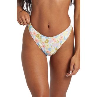 Billabong Dream Chaser Tanlines Hike Bikini Bottoms in Pink Multi at Nordstrom, Size X-Large