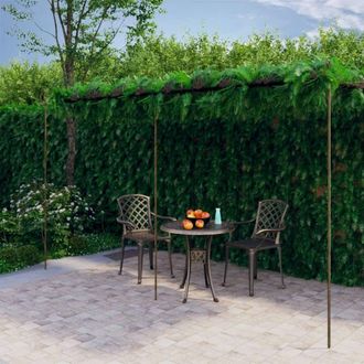 Berkfield Home Garden Pergola Antique Brown 6x3x2.5 m Iron