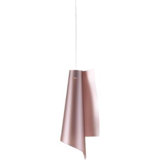 Linea Zero Sospensione Moderna a 1 Luce Vela In Polilux Rosa Metallico H50 Made In Italy