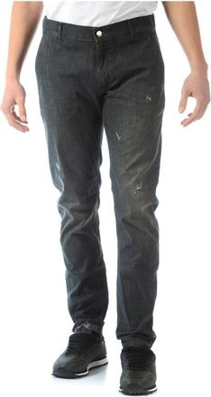 Daniele Alessandrini Jeans - Heren - Slim Fit Jeans - Zwart - W31 - Katoen - Jeans