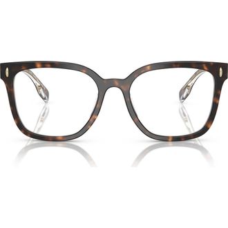Tory Burch 55mm Square optical glasses in Black Tort at Nordstrom