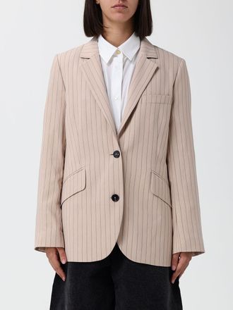 Paul Smith Pinstriped Viscose Single-Breasted Blazer with Lapel Collar