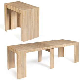 IDMarket Consolle Allungabile Orlando, 10 Posti, 235 Cm, Legno Effetto Faggio