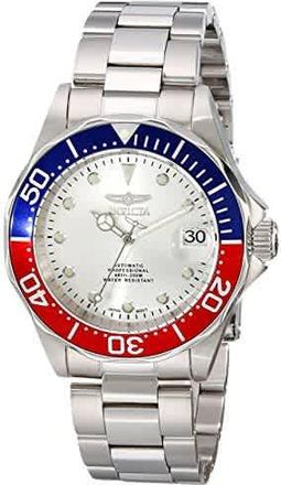 Invicta Pro Diver Automatic Silver Dial Stainless Steel Pepsi Bezel Mens Watch 17041