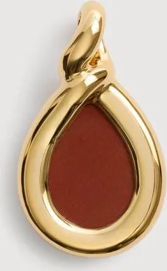 Monica Vinader Gold Ochre Gemstone Pendant Red Jasper