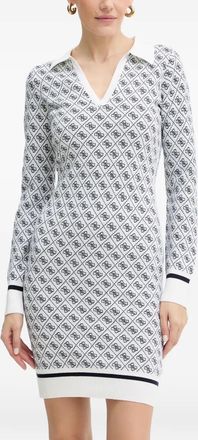 Guess Co Abito corto con scollo a V - Bianco