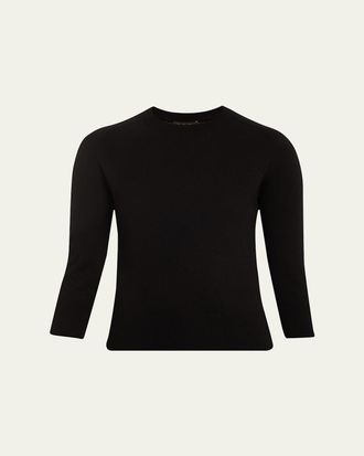 Loro Piana Girocollo Manica Neo Piuma Cashmere Sweater
