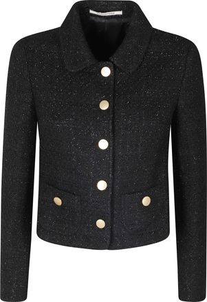 Tagliatore Idelle Short Lurex Cotton-Blend Jacket