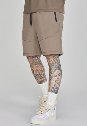 Siksilk Mens Brown Cargo Shorts XL