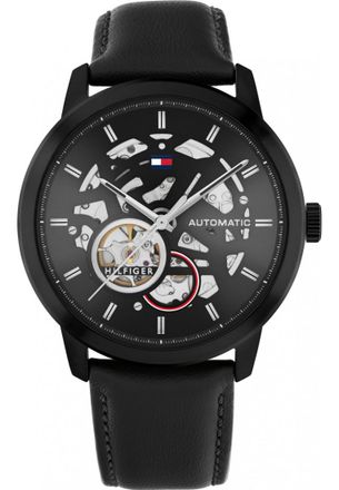 Tommy Hilfiger 1710659 Mens Watch - Black Leather - One Size