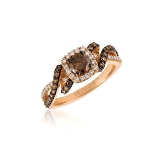 Le Vian Ladies Chocolate Diamonds Rings set in 14K Strawberry Gold