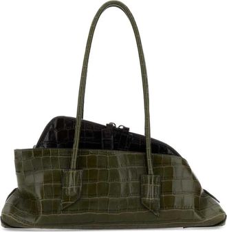 The Attico Green La Passeggiata Small Shoulder Bag