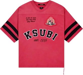 Ksubi T-shirt Duke con scollo a V - Rosso