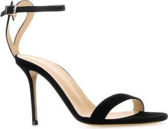 Mach & Mach Womens Mach&mach Heart Heel Sandal Black Suede