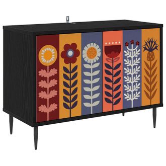 vidaXL Mueble De Tv Essen 69 X 33 X 50,5 Cm Roble Negro Vidaxl