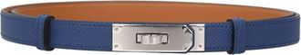 Herm&egrave;s Kelly Pocket Belt - Blue and Tan