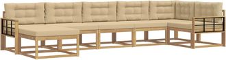 vidaXL Conjunto De Sof&aacute;s De Exterior 7 Uds. Y Beige Vidaxl