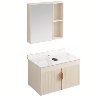 Rea Un Conjunto De Muebles De Ba&ntilde;o Con Encimera Rea Top Aa147 Modo 60cm Beige