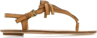 Prada Light Brown Solid Sandals