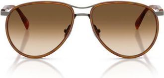 Brunello Cucinelli Apheleion 57mm Gradient Pilot Sunglasses in Pewter at Nordstrom