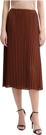 Silvian Heach Rokken, Dames, Bruin, M, Polyester, Midiam Rok