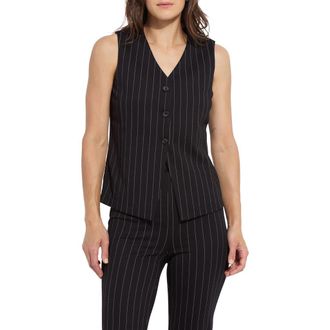 Lyss&eacute; Maria Pinstripe Ponte Vest in Soft Soothing Stripe at Nordstrom Rack, Size X-Small