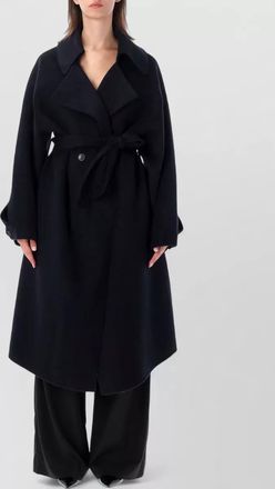 Frankie Shop wool oversized double-breasted trench coat