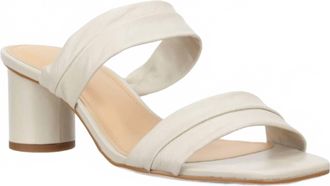 Bruno Menegatti Womens Victoria Leather Slide Sandal In Off White
