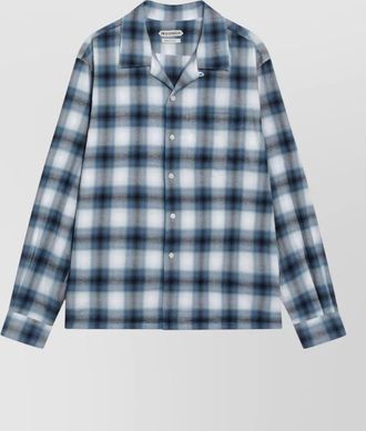 J.W.Anderson long sleeve plaid pattern shirt menswear