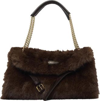 Orciani Venus Soft Small Shoulder Bag - Dames - Schoudertassen - Bruin - ONE Size - Leer - Tassen