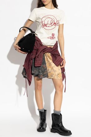 Vivienne Westwood T-shirt With Logo, Womens, Cream