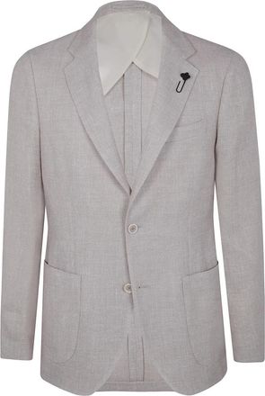 Lardini Iconic Jacket - Heren - Blazers - Beige - L - Wol - Jassen