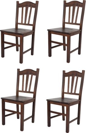 Tommychairs Tommychairs 4 Sillas Silvana En Madera De Haya Color Nuez