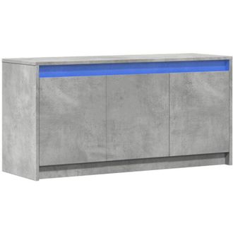 vidaXL Mueble De Tv Led Madera Ingenier&iacute;a Gris Hormig&oacute;n 100x34x50 Cm Vidaxl