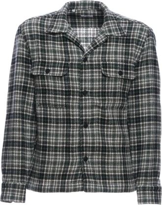 Salvatore Piccolo Stijlvol Shirt Gpl 86 - Heren - Zomerjassen - Groen - L - Wol - Jassen