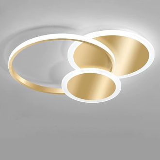 Trade Shop Trade Shop - Copy Of Plafoniera Led 32 W Rettangolare Oro Design Moderno Lampadario A Soffitto 50224