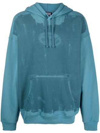 Diesel Hoodie met logoprint - Blauw