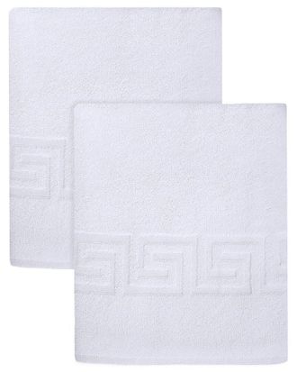 Ozan Premium Home 2Pc Milos Greek Key Pattern Bath Sheet Set