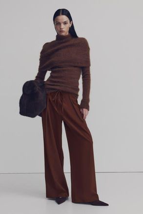 H&M Layered-look Trousers in Brown at Nordstrom, Size 14