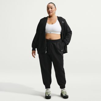 Nike Womens Nike Sportswear Phoenix Fleece Mid-Rise Pants in Black | FZ7634-010