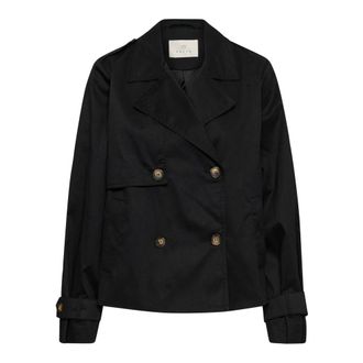Kaffe Kafanny Cappotto Lungo - - Coats - Donna - Nero - L