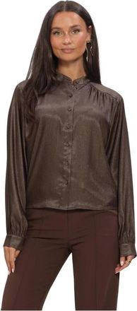 Aaiko Dames, Blouses & Shirts, Bruin, Maat: 2XL