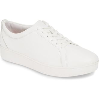 FitFlop Rally Sneaker in Urban White Leather at Nordstrom, Size 8.5