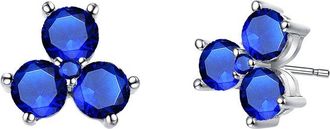 Rachel Glauber Plated Cz Three Earrings