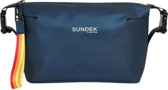 Sundek Tassen, unisex, Blauw, ONE Size, Beauty Case met Regenboog Rits